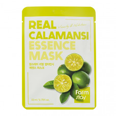 Маска для лица тканевая  КАЛАМАНСИ Real Calamansi Essence Mask Farmstay 